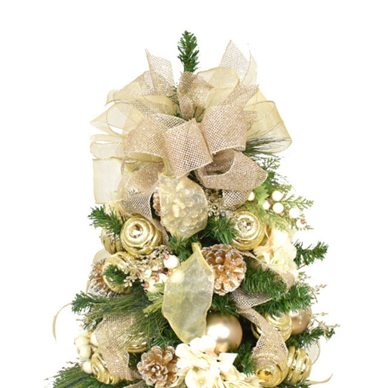 White And Gold Holiday Tree, 2, Gold