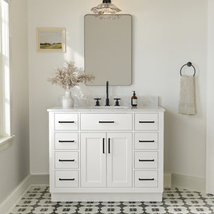 42 in. Sink & Drawer Bathroom Vanity Base Cabinet in Unfinished Poplar