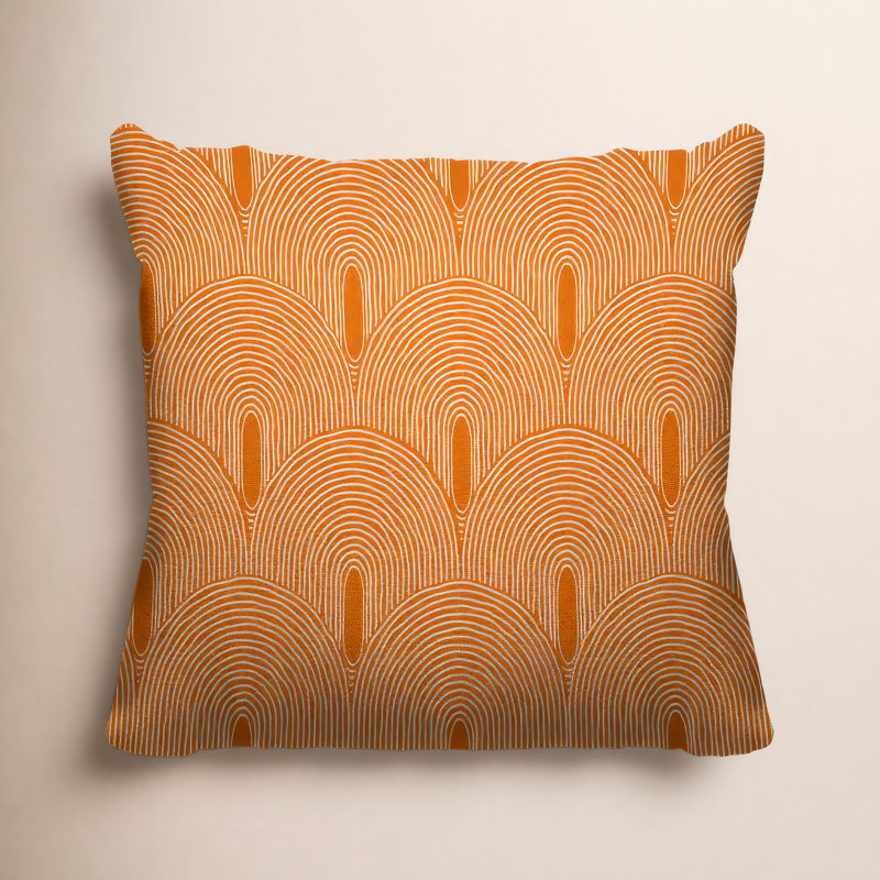 Limpo Indoor/Outdoor Throw Pillow, 18" x 18", Orange