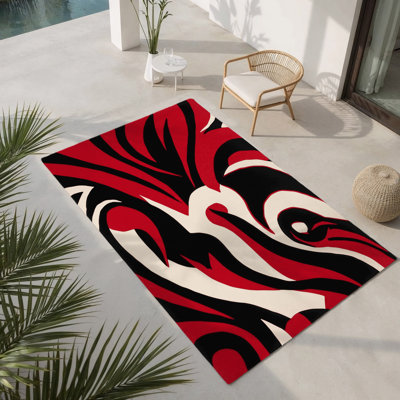 Tapis intérieur et extérieur Vortex Flame