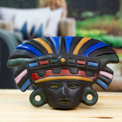 Masque en céramique Ermes Aztec Warrior