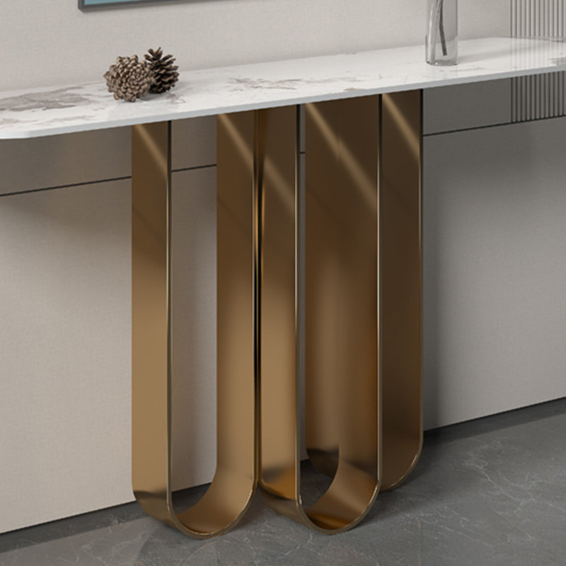 Console moderne moderne de luxe simple, Blanc / gris clair