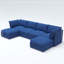 Canapé modulaire modulaire, siège de canapé convertible avec rangement, ensemble de canapé modulaire canapé-lit, combinaisons modulaires flexibles en tissu pour le salon (6 sièges)-730662281