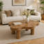 Table basse moderne de 40 pouces en forme de nuage, équipée de 4 pieds ronds pour assurer la stabilité structurelle, convenant à la décoration du salon, des appartements et des petits espaces avec un motif de nœuds d'arbre