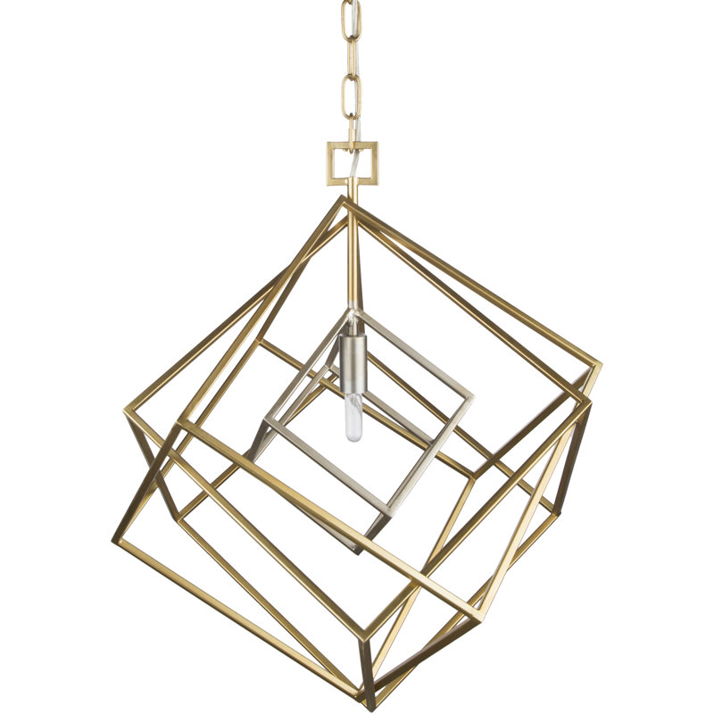 Luminaire suspendu géométrique 1 lumières simple Baccarat, Or