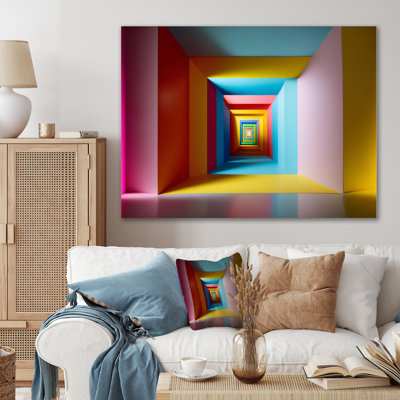«Pastel Color Rectangular Infinity - Abstract Midcentury», art mural