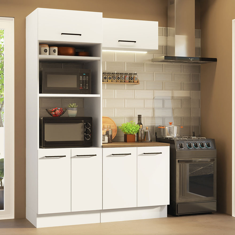 Hokku Designs Hazel 3-Piece Kitchen Storage Set with 3 Doors 3 Open ...