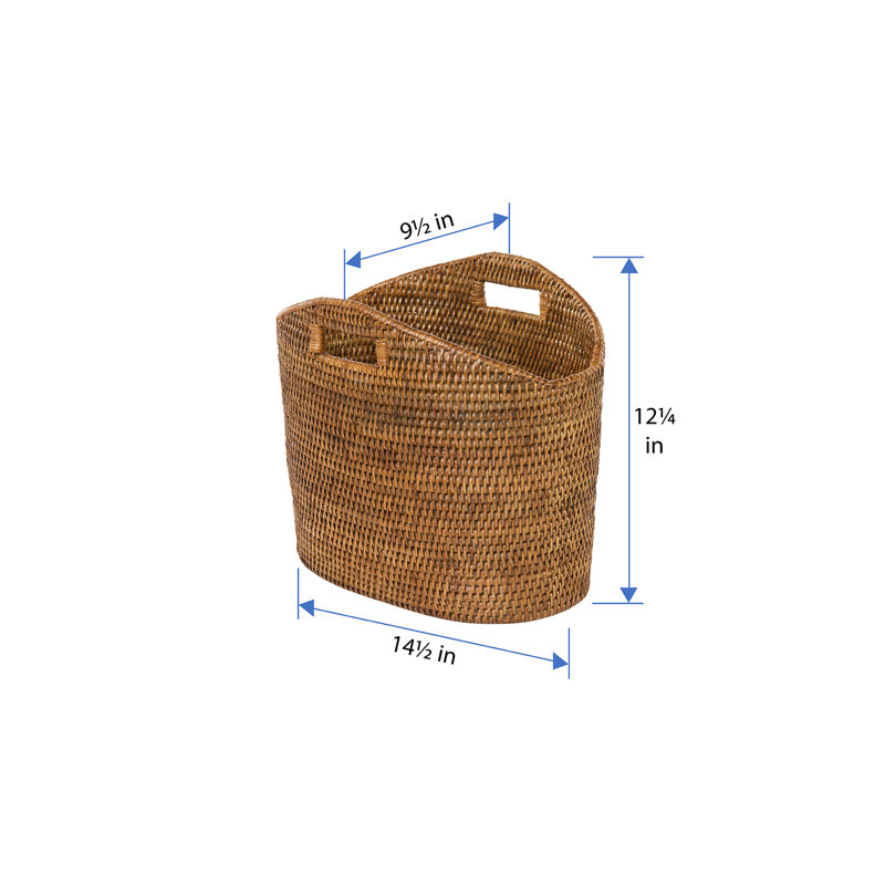 Everard Rattan Free Standing Magazine Rack