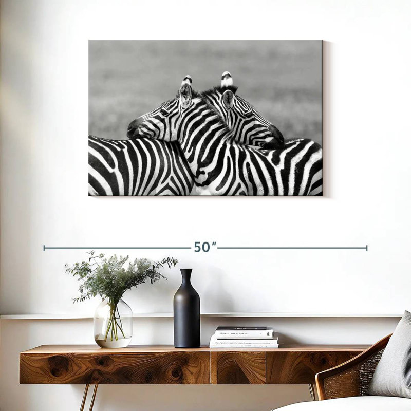 Brampt Loving Zebras, 24" H x 36" W