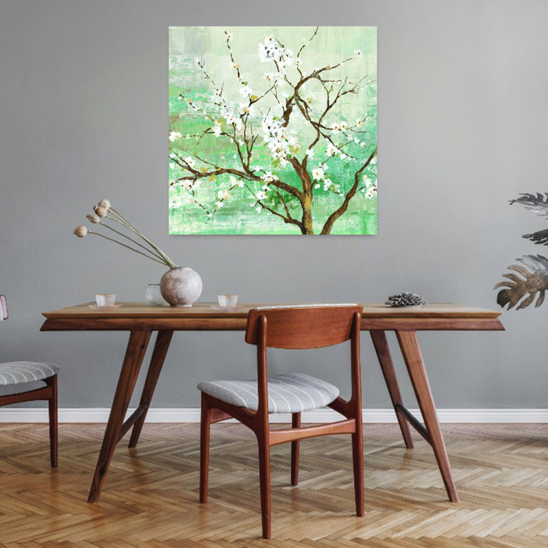 Kyoto, art délicat et serein de la nature abstraite au printemps, H 32 po x l 32 po