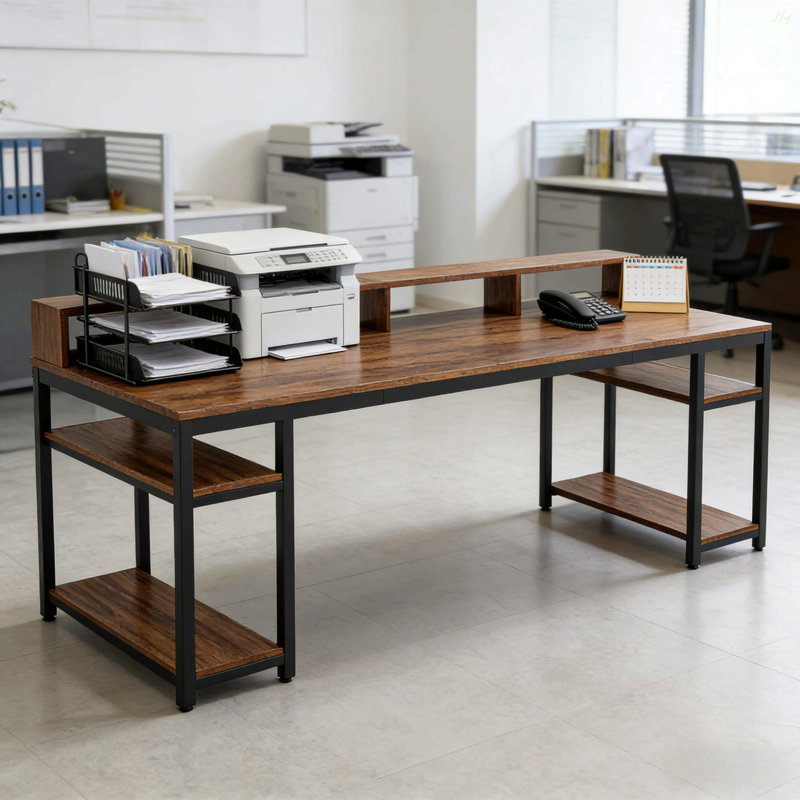 Bureau d'ordinateur pour deux personnes, bureau, bureau d'écriture