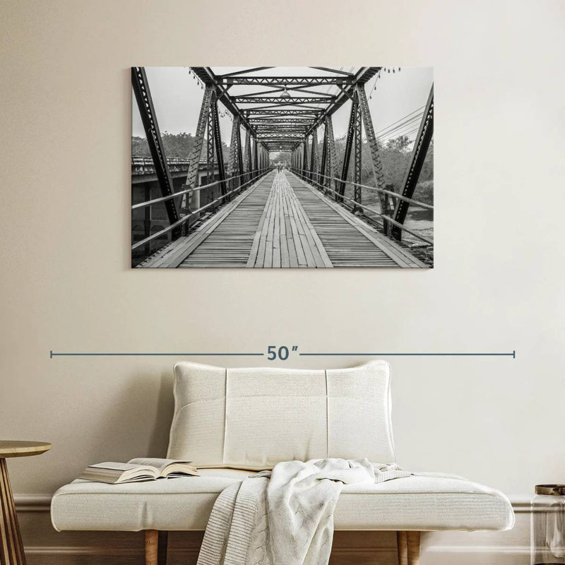 Lilie, pont commémoratif de paiement, BW, H 26 po x l 39 po