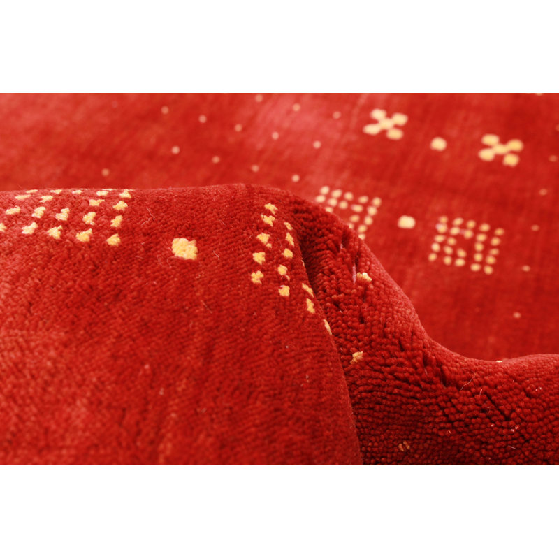 Kashkuli Gabbeh Red Rug 4'4" x 6'5"