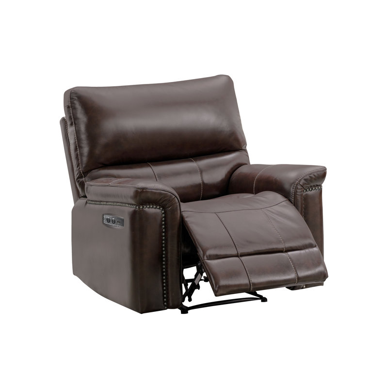 Fauteuil inclinable électrique standard en faux cuir de 39 po de largeur Janjire