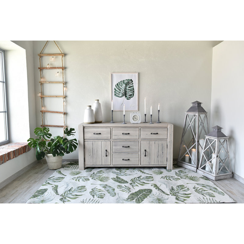 White Springs Solid Wood 160cm W 5 - Drawer Chest of Drawers