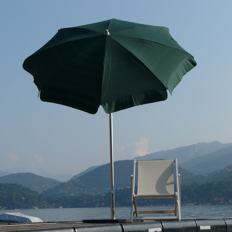 Samuelsson 200cm Beach Parasol, Striped Whitegreen