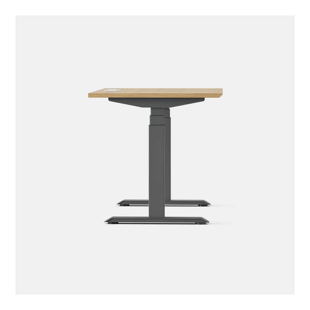 Standing Desk, Charcoal, Woodgrain, 52" H x 48" W x 30" D