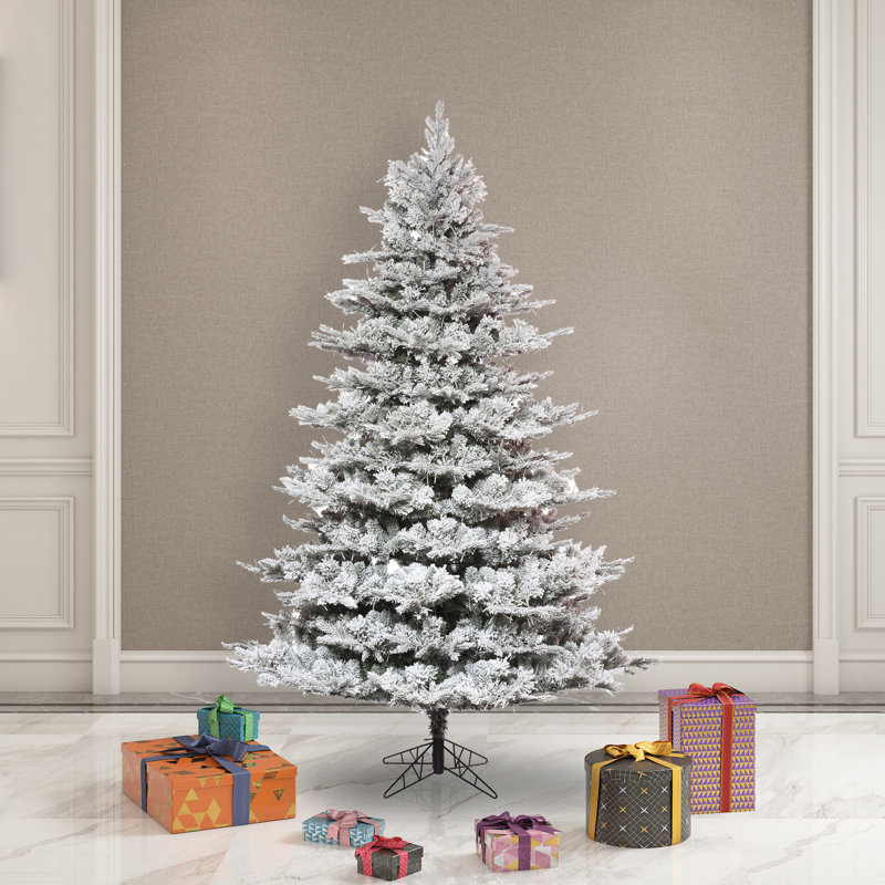Kiana Flocked Pine Full Artificial Christmas Tree, 9' H