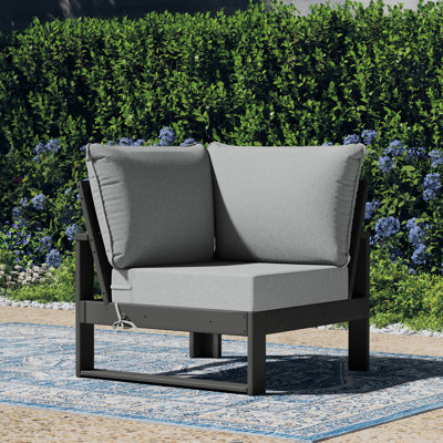 Chaise de coin de patio à assise profonde avec cadre