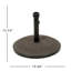 Le porte-parapluie en béton robuste de 66 lb, s'adapte à 10 pieds en toute sécurité, base brune, offre une base stable pour parasol
