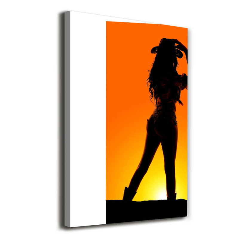 Cowgirls Silhouette - Wrapped Canvas Print