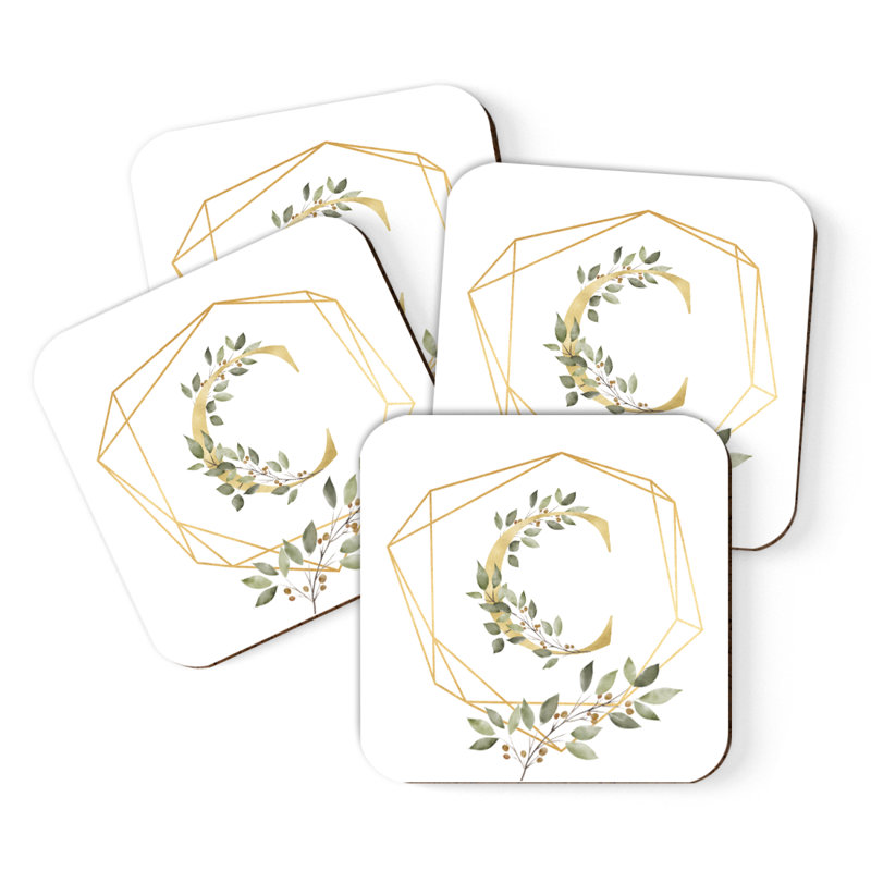 Sous-verres Café à monogramme, C