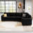 Shavera 5-Piece Velvet Upholstered Sectional Couch L Shaped Corner Modular Sofa 5-Seat Livingroom Apartment Couch-602001308