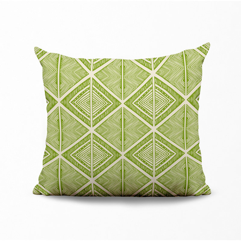 Housse et insert de coussin décoratif en polyester, L 17 po x H 17 po, Chartreuse
