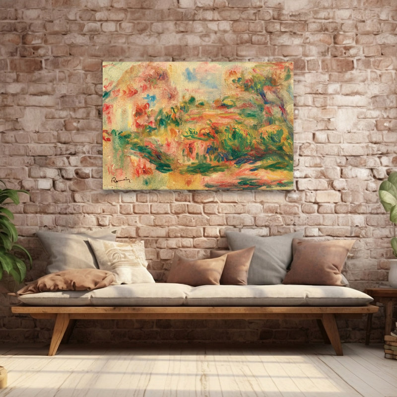 Paysage 1919 Abstract Classic Colorful Summer Landscape Wall Art Print by Pierre-Auguste Renoir - Wrapped Canvas Print
