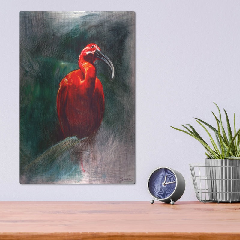«Scarlet ibis» par Robert Campbell, H 16 po x l 12 po