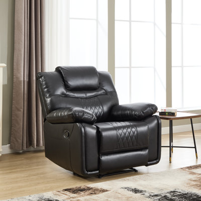 Jepum 40.9" W Top Grain Leather Recliner