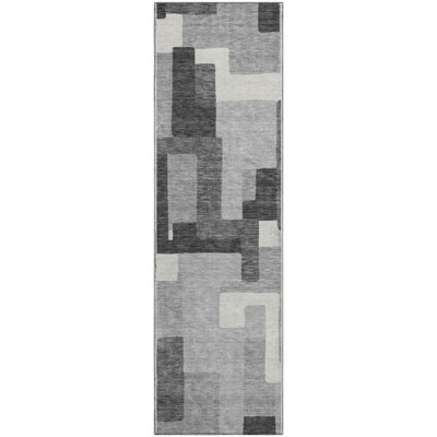 Premium Machine Washable Tweedy Gray Rug