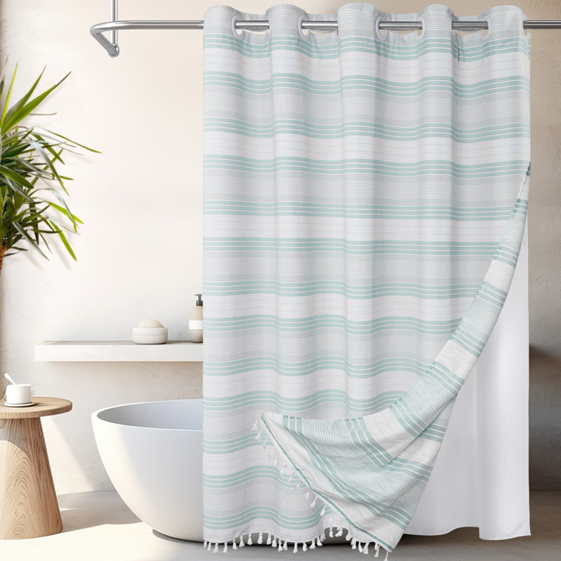 Rideau de douche Adamsun, Bleu-vert de Robin