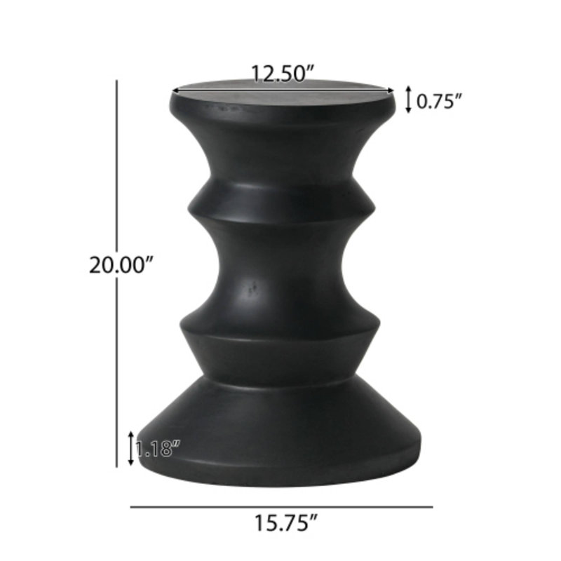 22" Side Table Eureka, Stylish Accent For Garden Areas