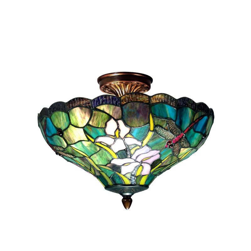Plafonnier semi-encastré 14 po à cuve unique 2 lumières Neff