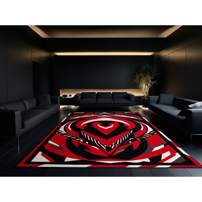 Ruby Noir Rug, Rectangle 3' x 5'