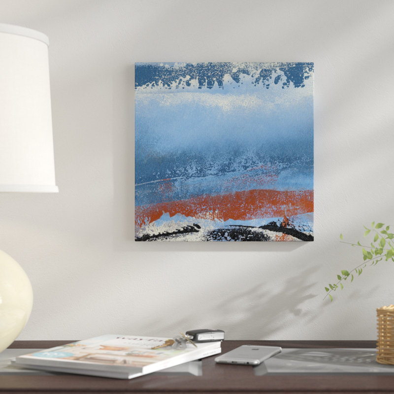 « origin abstract vi », reproduction d’impression sur toile, H 18 po x l 18 po x P 1,5 po, Toile avec cadre noir