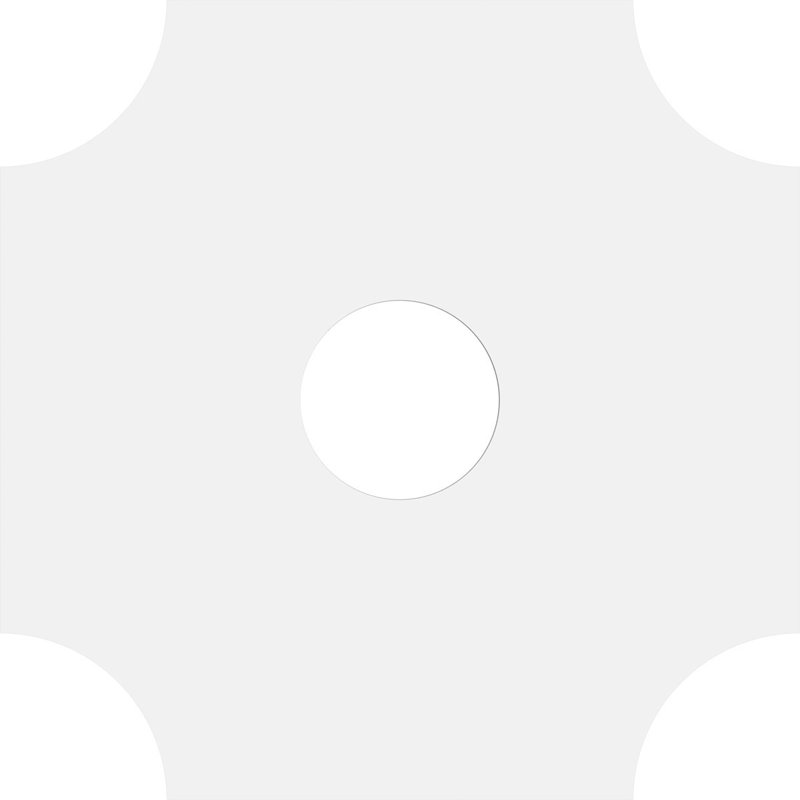 16" White PVC Contemporary Ceiling Medallion