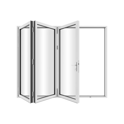 KaMic VersaFold 108" Wide 3-Panel Aluminum Bi-Fold Patio Door with Low-E Argon Glass – Left-or-Right Outswing