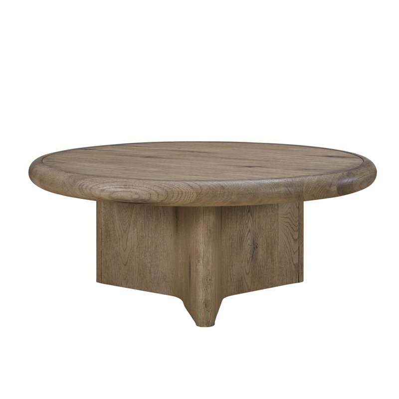 Knotty English Oak Round Cocktail Table