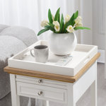 Burke Square Manufactured Wood Serving Tray with Handles