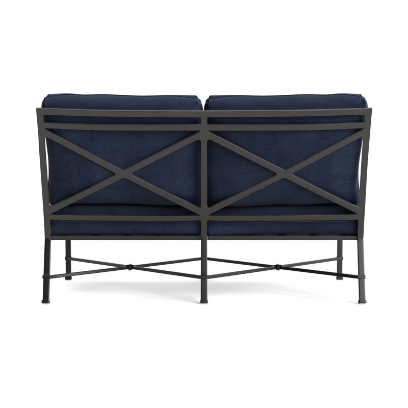 Venetian Outdoor 2 - Seat Loveseat, Fusion Neptune, Textured Pewter
