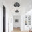 Josta 1-Light Bulb Rattan Black Finished Dimmable Boho Flush Mount Light