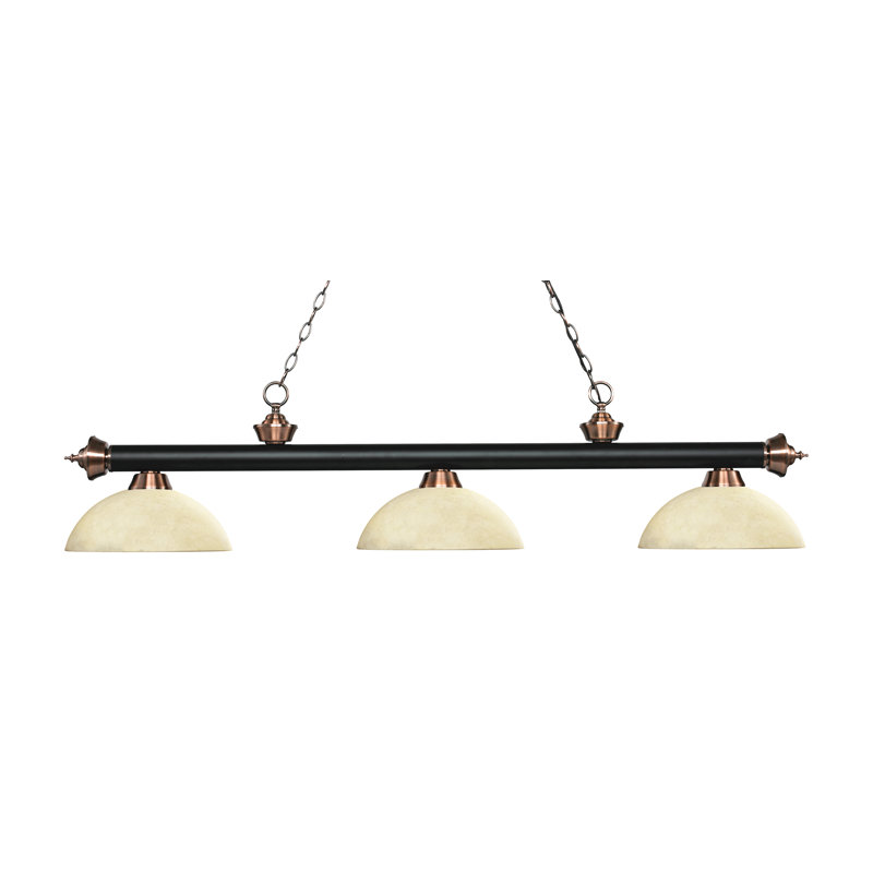 Chevelle 3 - Light Bowl Pendant, Golden Mottle, Matte Black