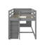 Lit mezzanine simple avec armoire et tablette-521666152