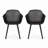Outdoor Dining Chairs, All-Weather Plastic Blend, Perforated Diamond Design (Set Of 2)-1994632447