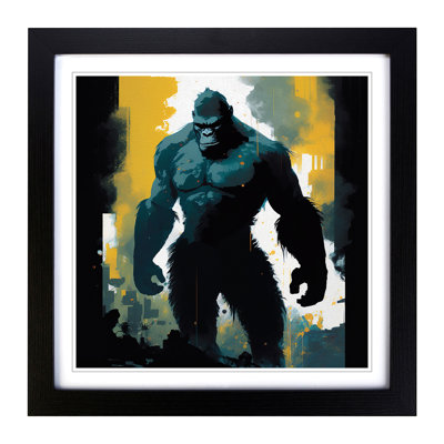King Kong Gestural Art - Framed Print