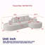 Ensemble de canapé modulaire incurvé moderne en chenille modulaire de L 108,5 po avec 3 coussins et une combinaison libre-118055417-118055419