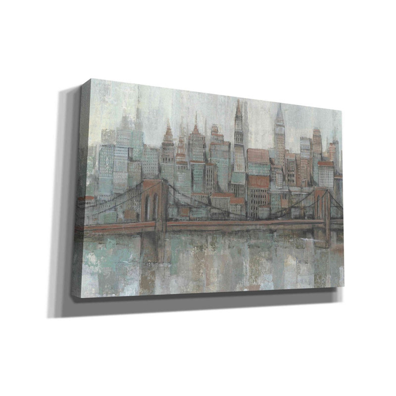 «City Center II» par Tim O'toole, art mural sur toile, H 40 po x l 60 po x P 1,5 po