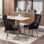 Chaise en velours moelleux avec garniture cloutée-252514360-252514367